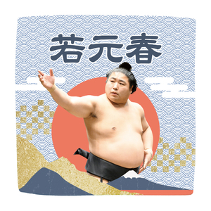 【応援グッズ】力士ハンカチ（青海波）