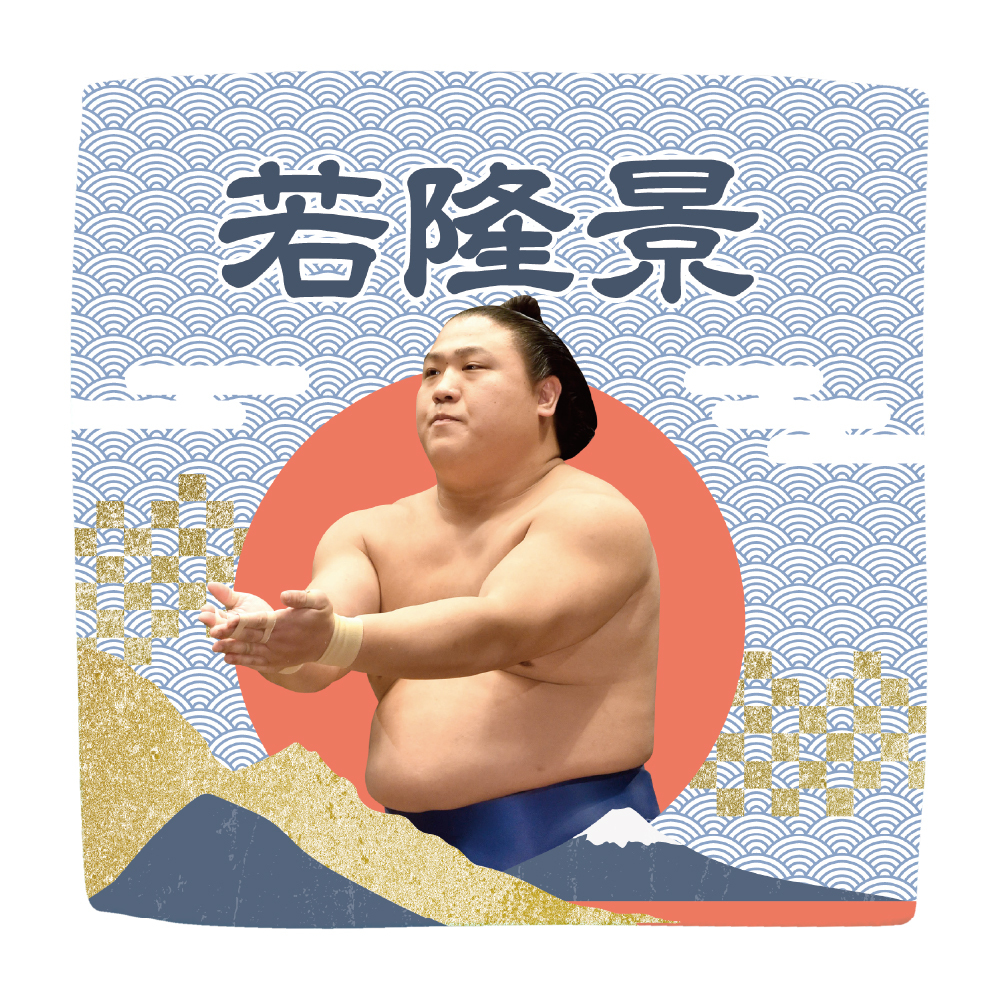 【応援グッズ】力士ハンカチ(青海波)