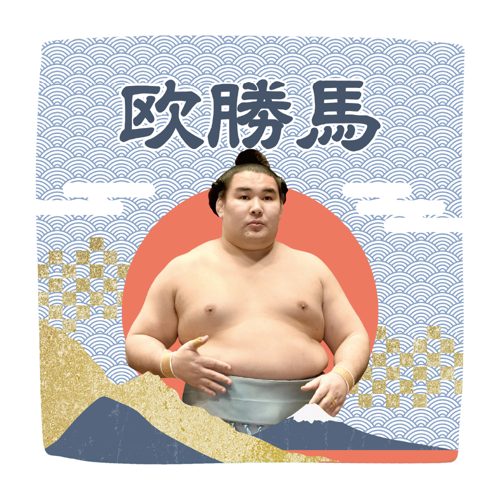 【応援グッズ】力士ハンカチ(青海波)