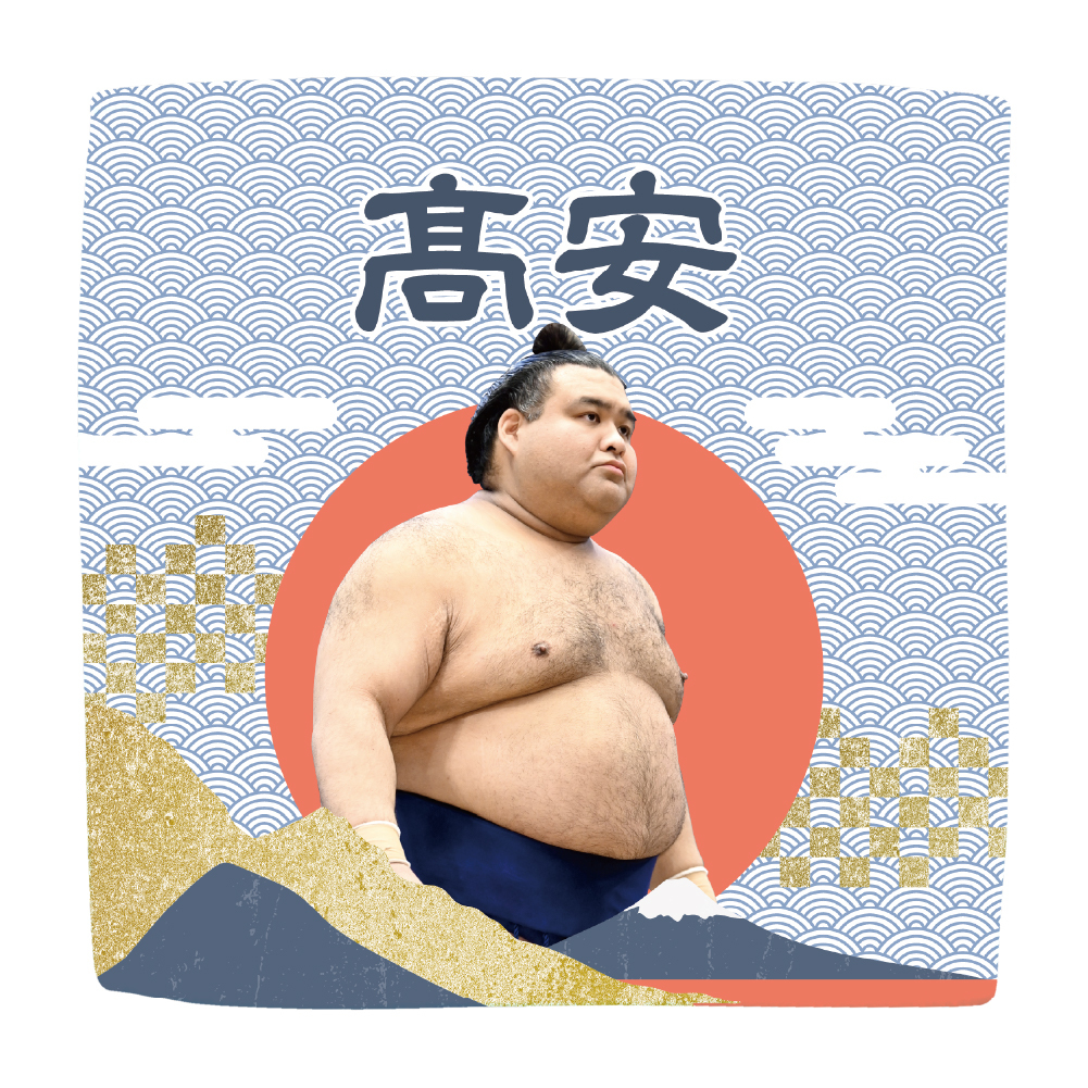 【応援グッズ】力士ハンカチ(青海波)