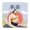 【応援グッズ】力士ハンカチ（青海波）