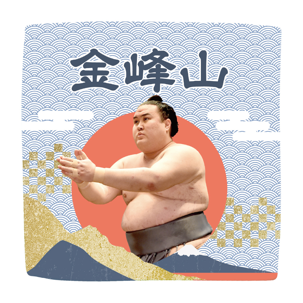 【応援グッズ】力士ハンカチ(青海波)