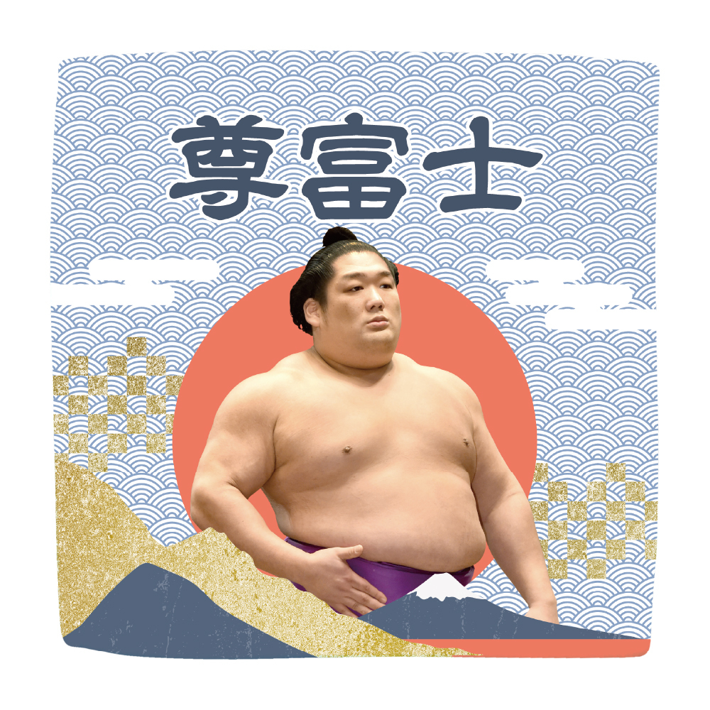 【応援グッズ】力士ハンカチ(青海波)