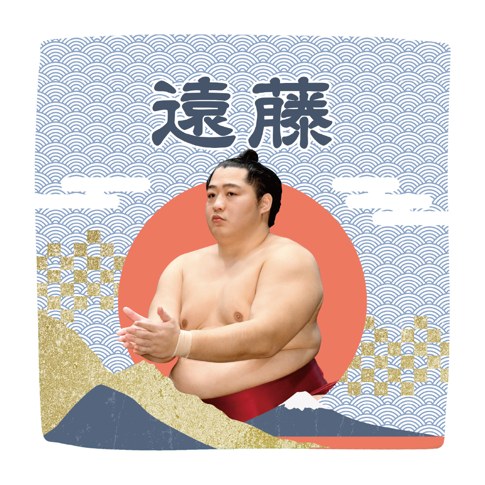 【応援グッズ】力士ハンカチ(青海波)