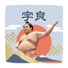 【応援グッズ】力士ハンカチ（青海波）