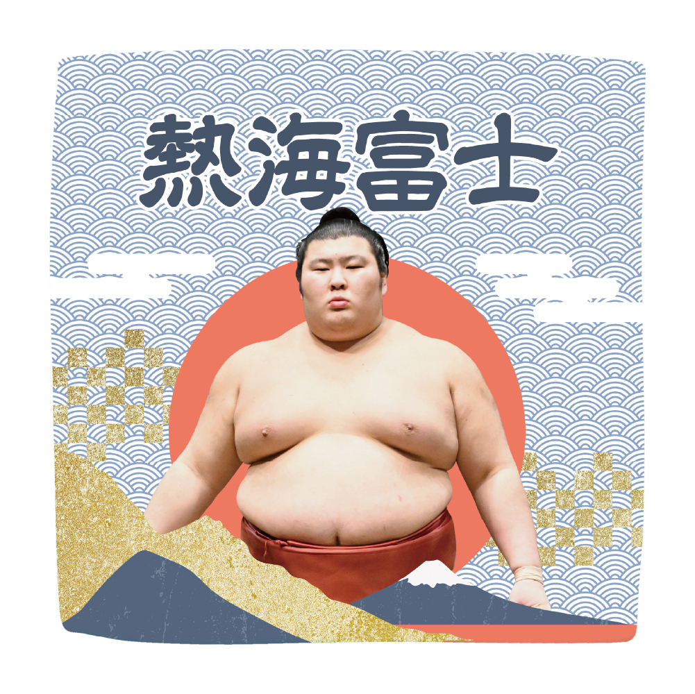 【応援グッズ】力士ハンカチ(青海波)