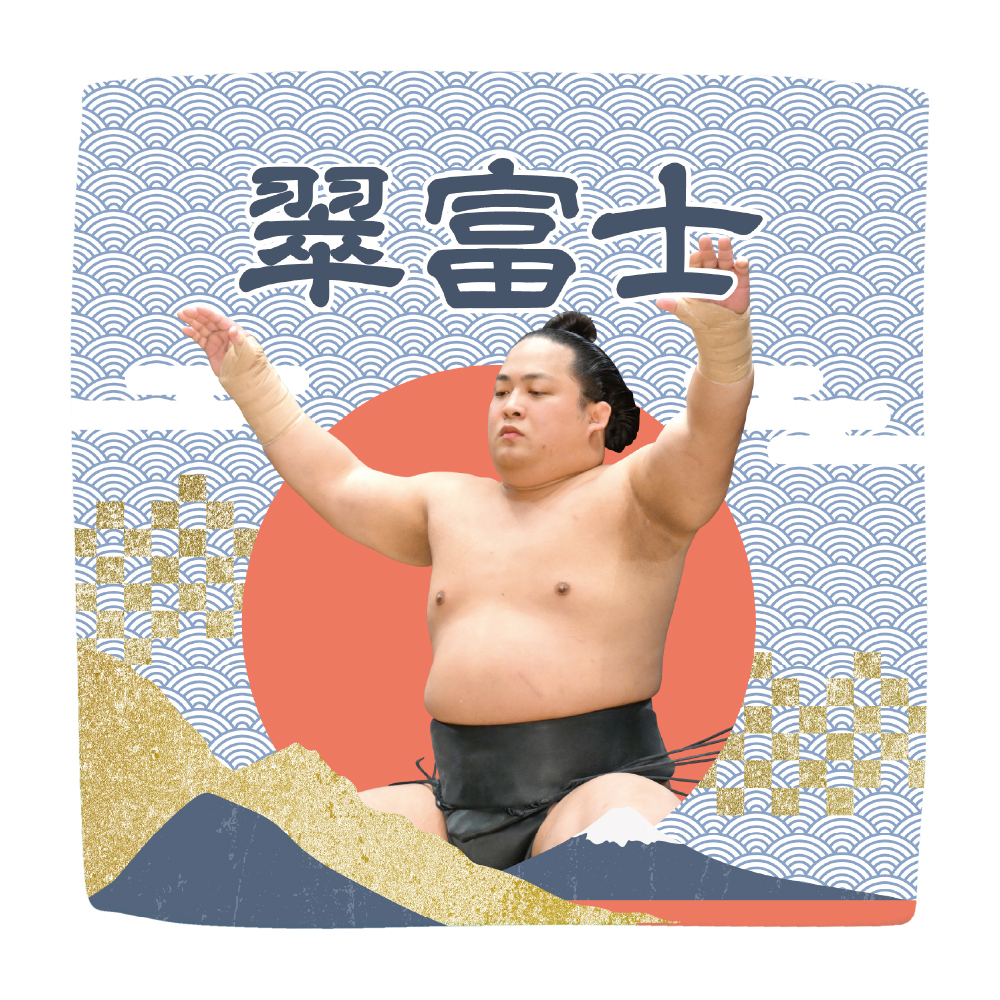 【応援グッズ】力士ハンカチ(青海波)