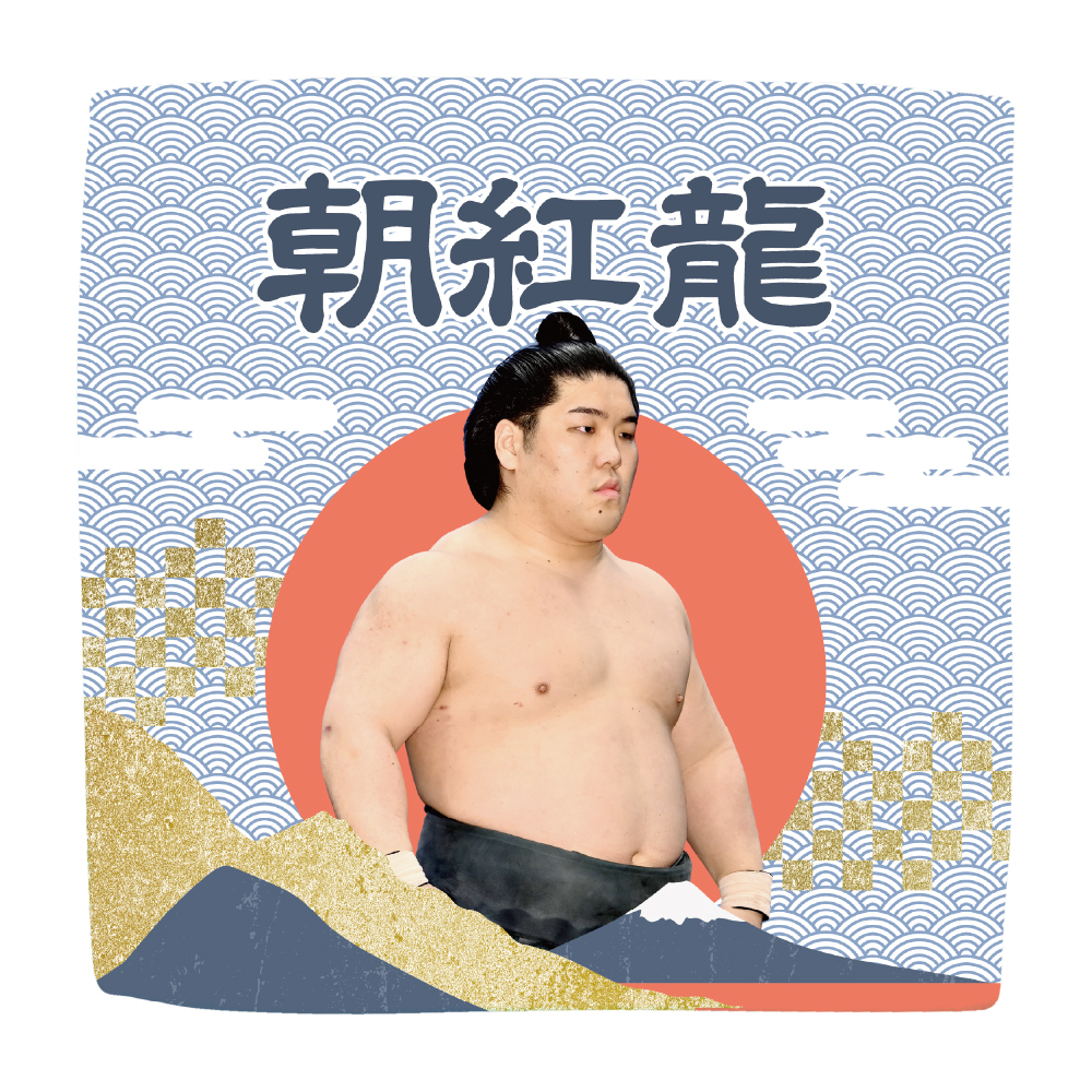【応援グッズ】力士ハンカチ(青海波)
