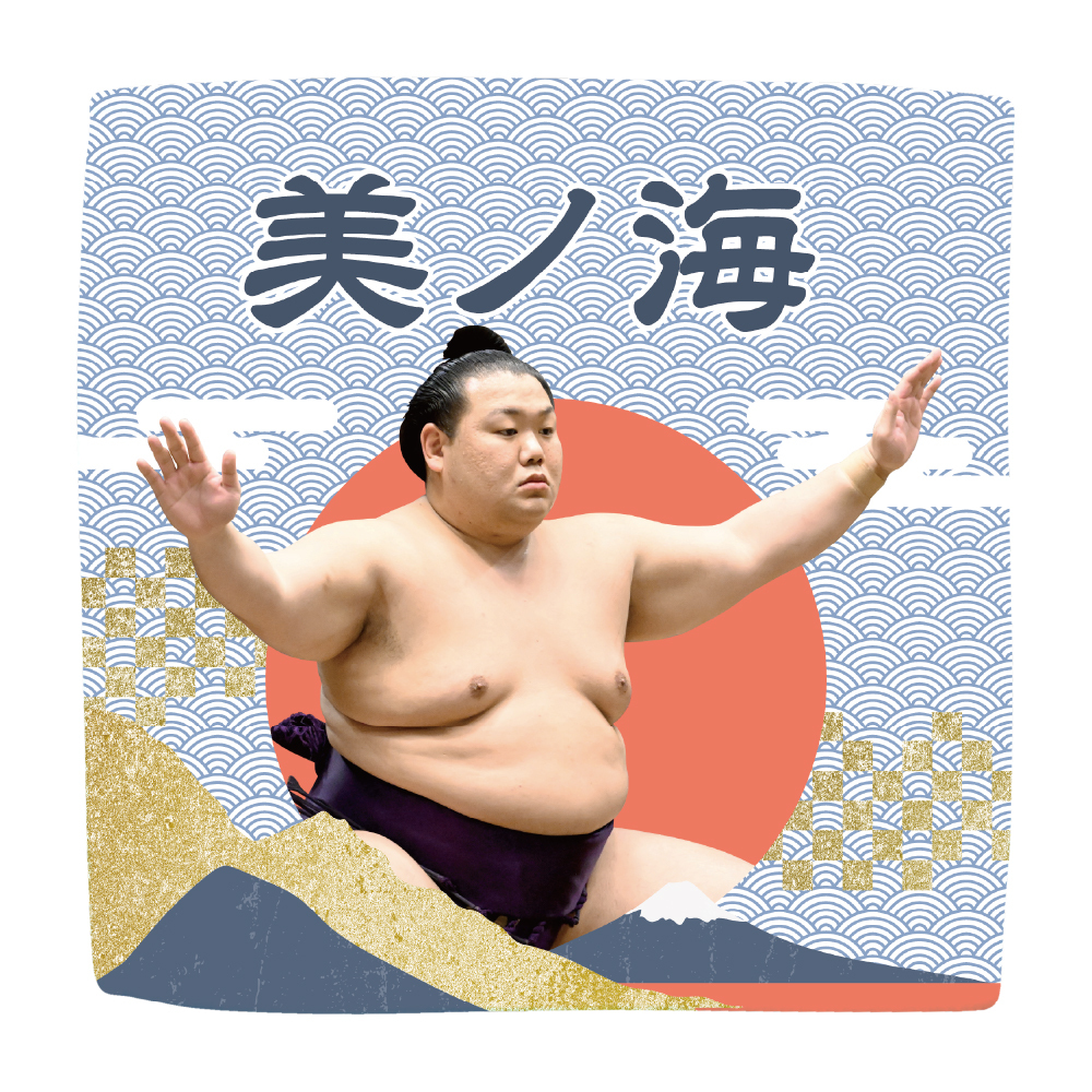 【応援グッズ】力士ハンカチ(青海波)