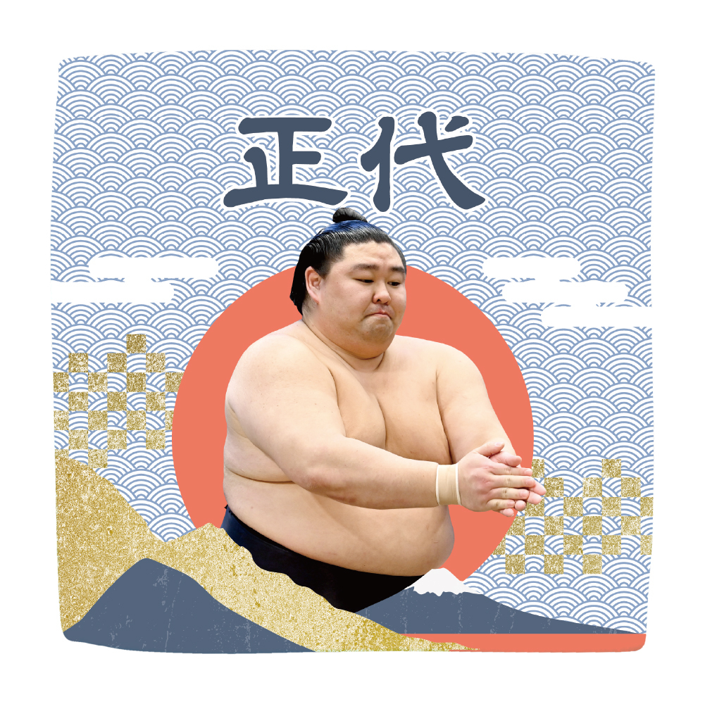 【応援グッズ】力士ハンカチ(青海波)