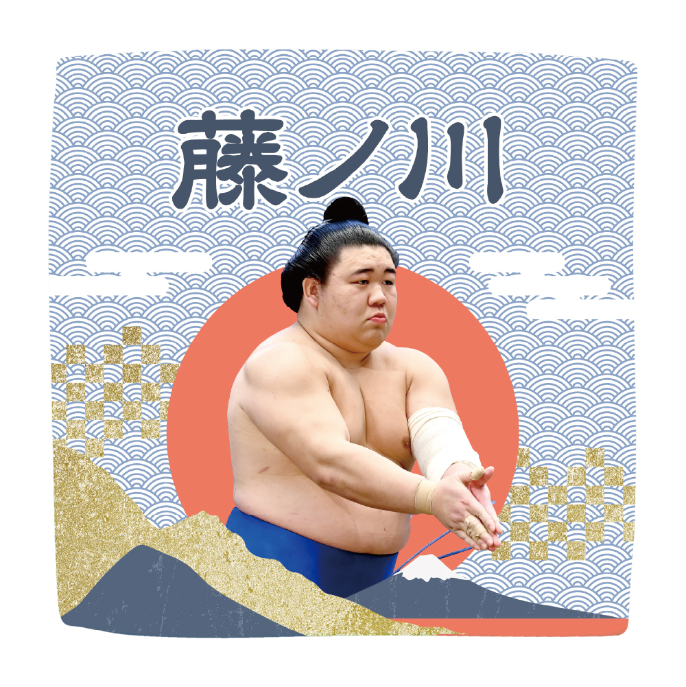 【応援グッズ】力士ハンカチ(青海波)