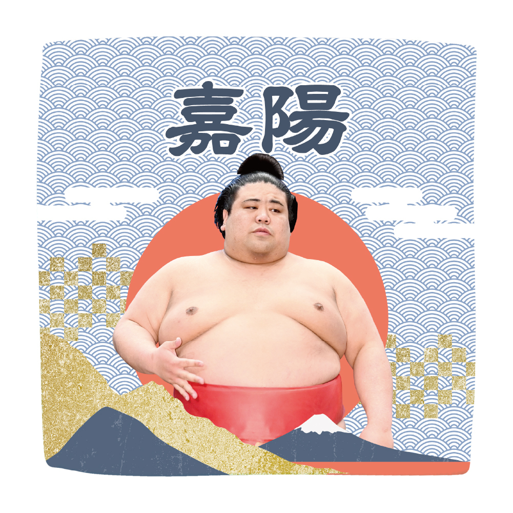 【応援グッズ】力士ハンカチ(青海波)