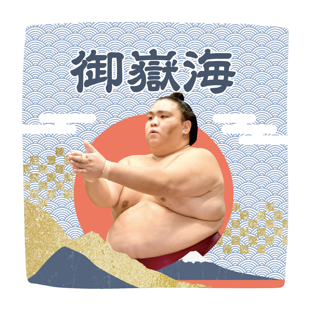 【応援グッズ】力士ハンカチ(青海波)