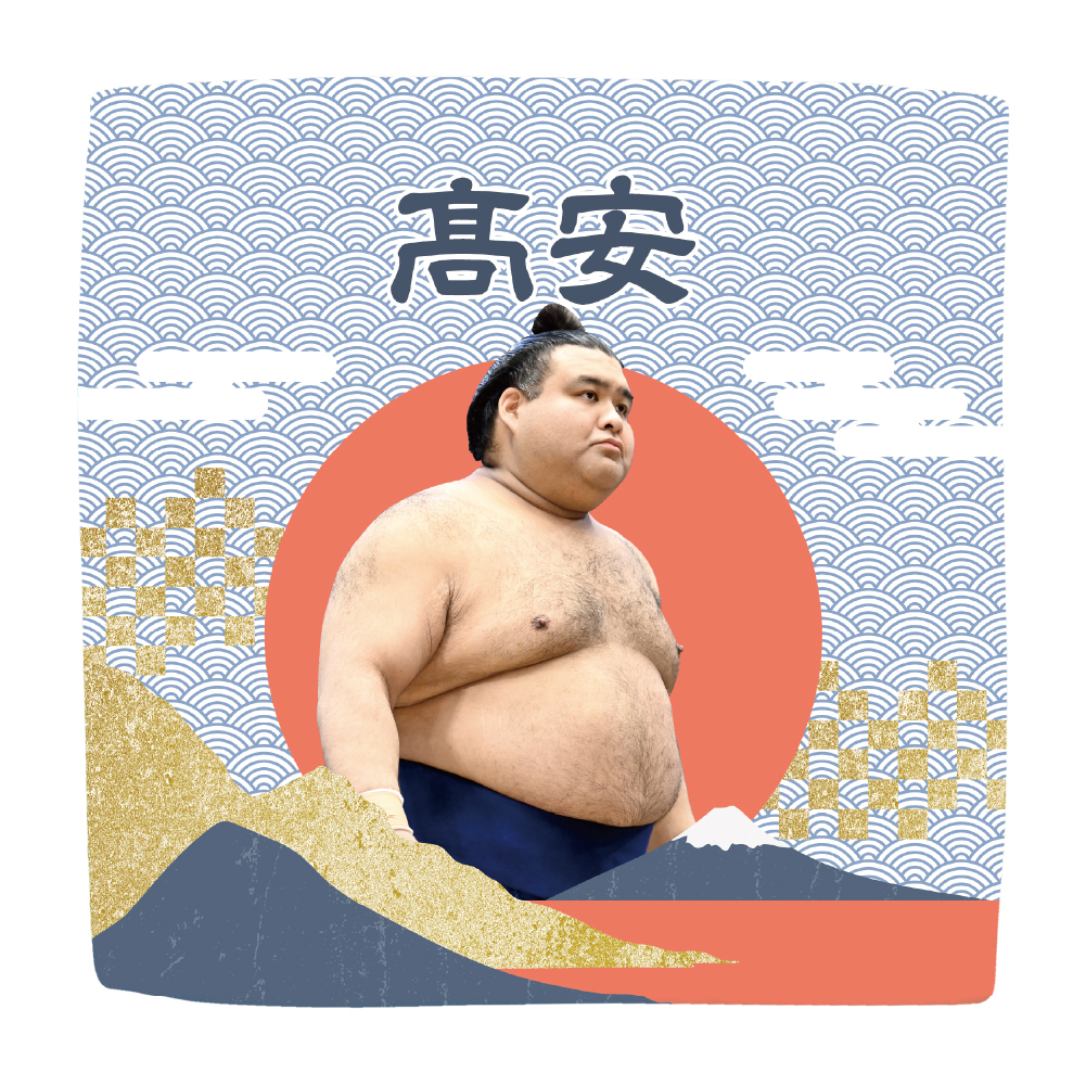 【応援グッズ】力士ハンカチ（青海波）