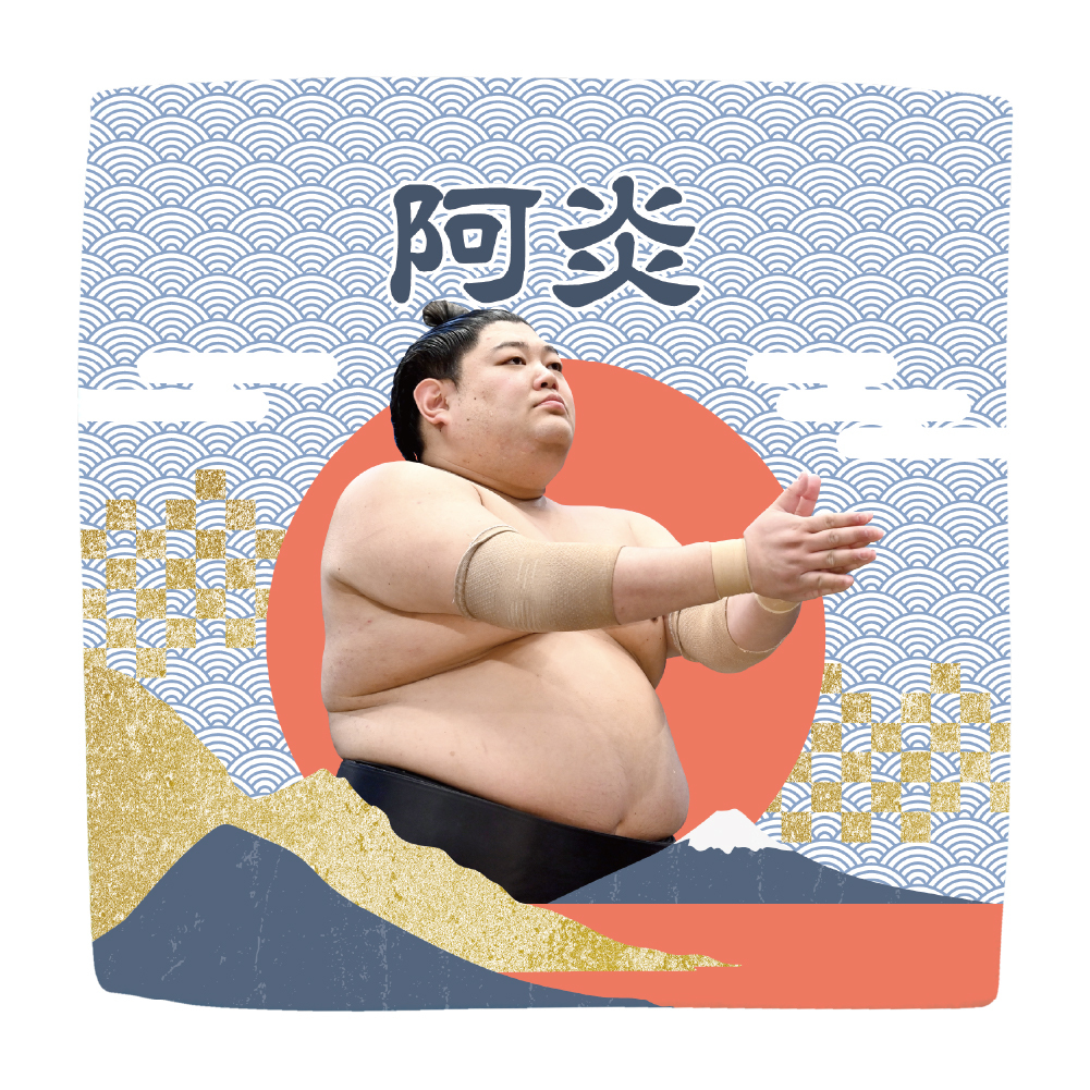 【応援グッズ】力士ハンカチ（青海波）