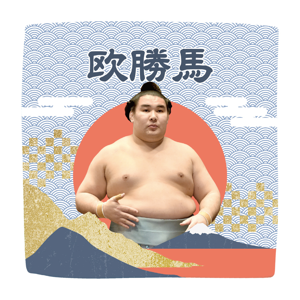 【応援グッズ】力士ハンカチ（青海波）