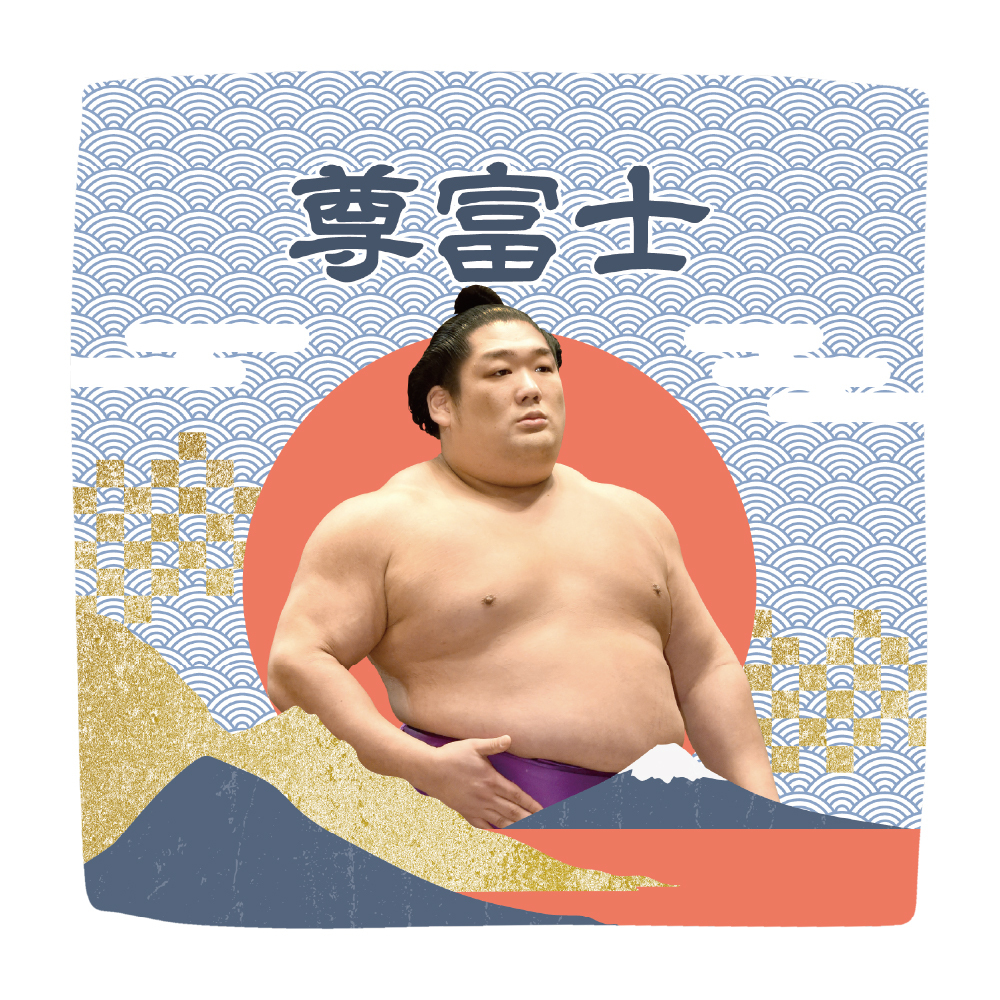 【応援グッズ】力士ハンカチ（青海波）