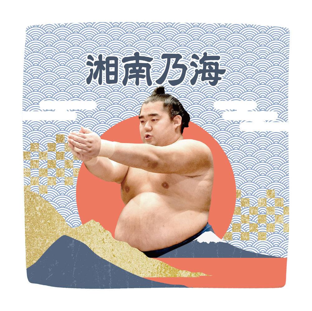 【応援グッズ】力士ハンカチ(青海波)