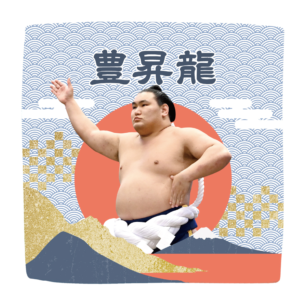 【応援グッズ】力士ハンカチ（青海波）