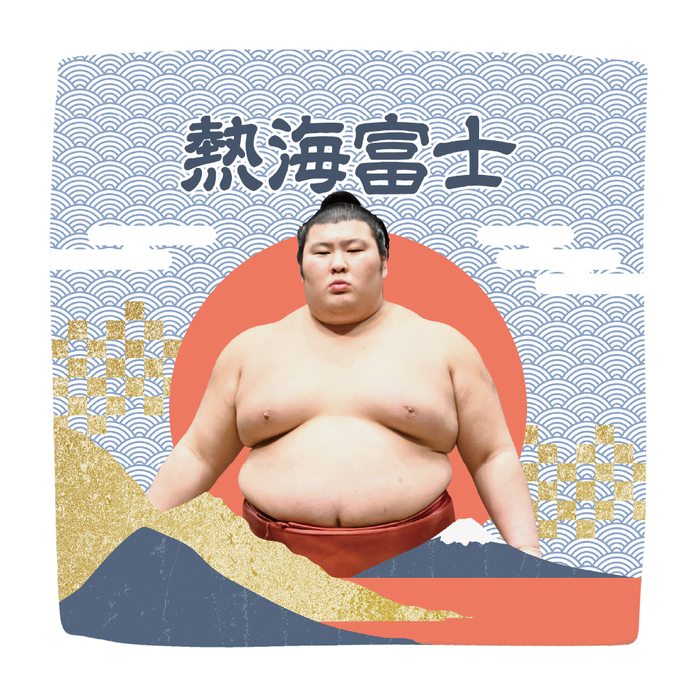 【応援グッズ】力士ハンカチ（青海波）