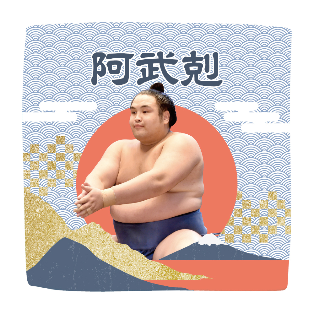 【応援グッズ】力士ハンカチ（青海波）