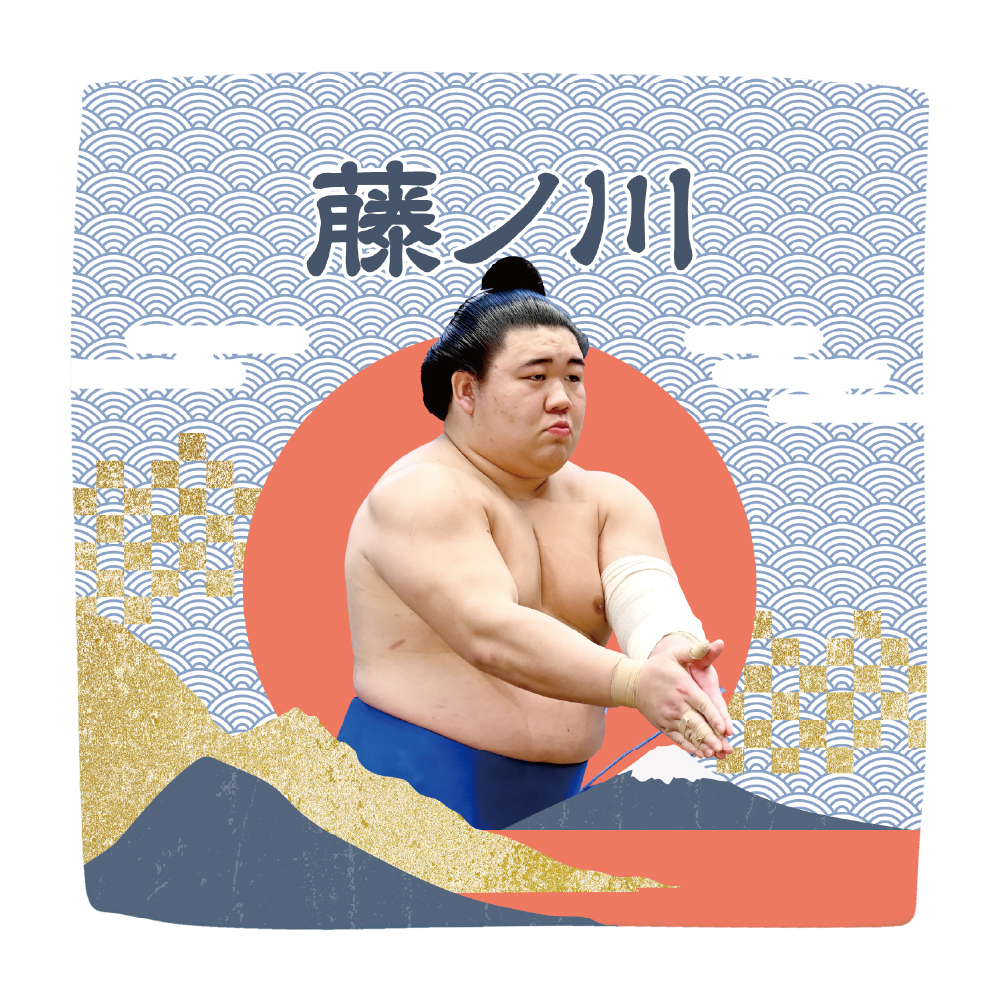 【応援グッズ】力士ハンカチ（青海波）