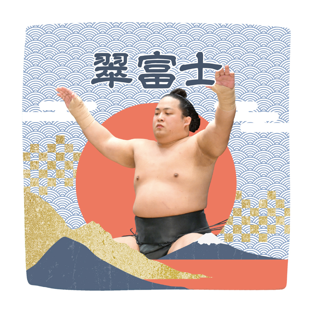 【応援グッズ】力士ハンカチ（青海波）