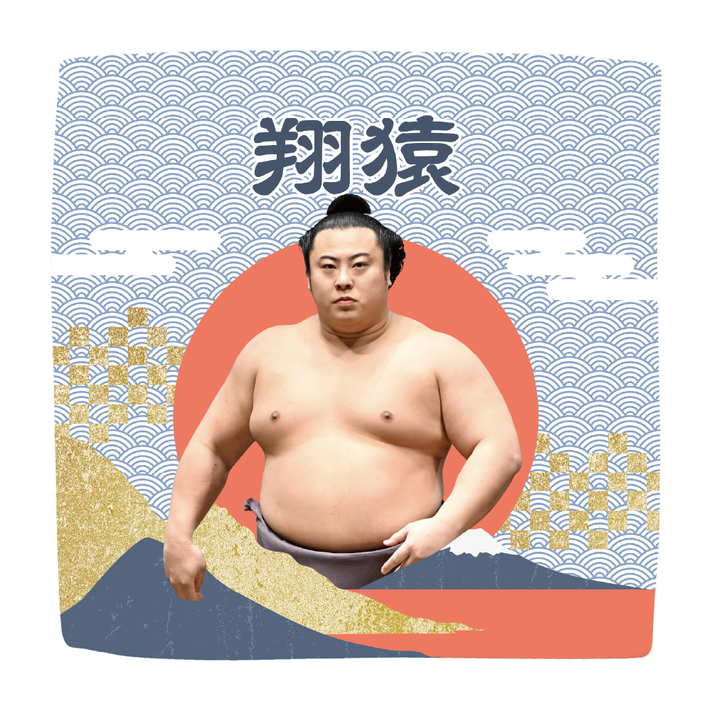 【応援グッズ】力士ハンカチ（青海波）