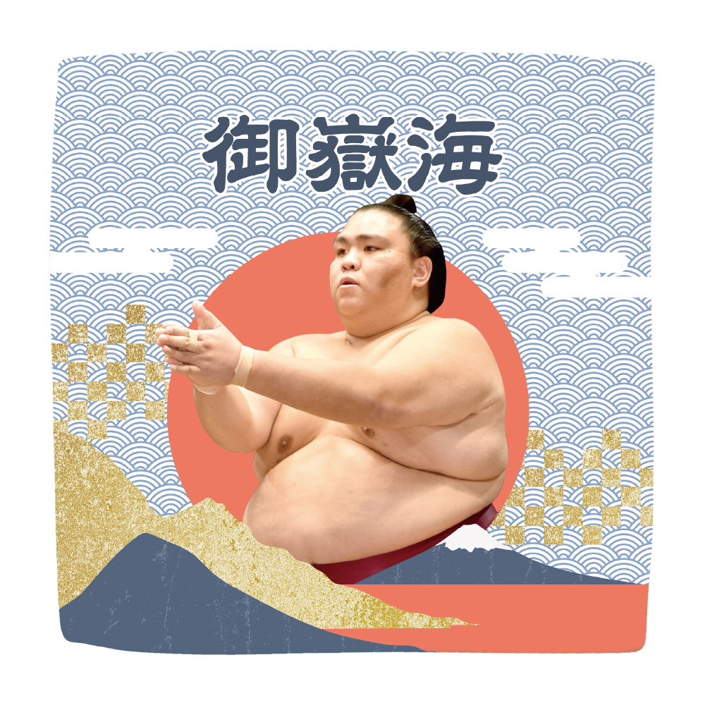 【応援グッズ】力士ハンカチ（青海波）