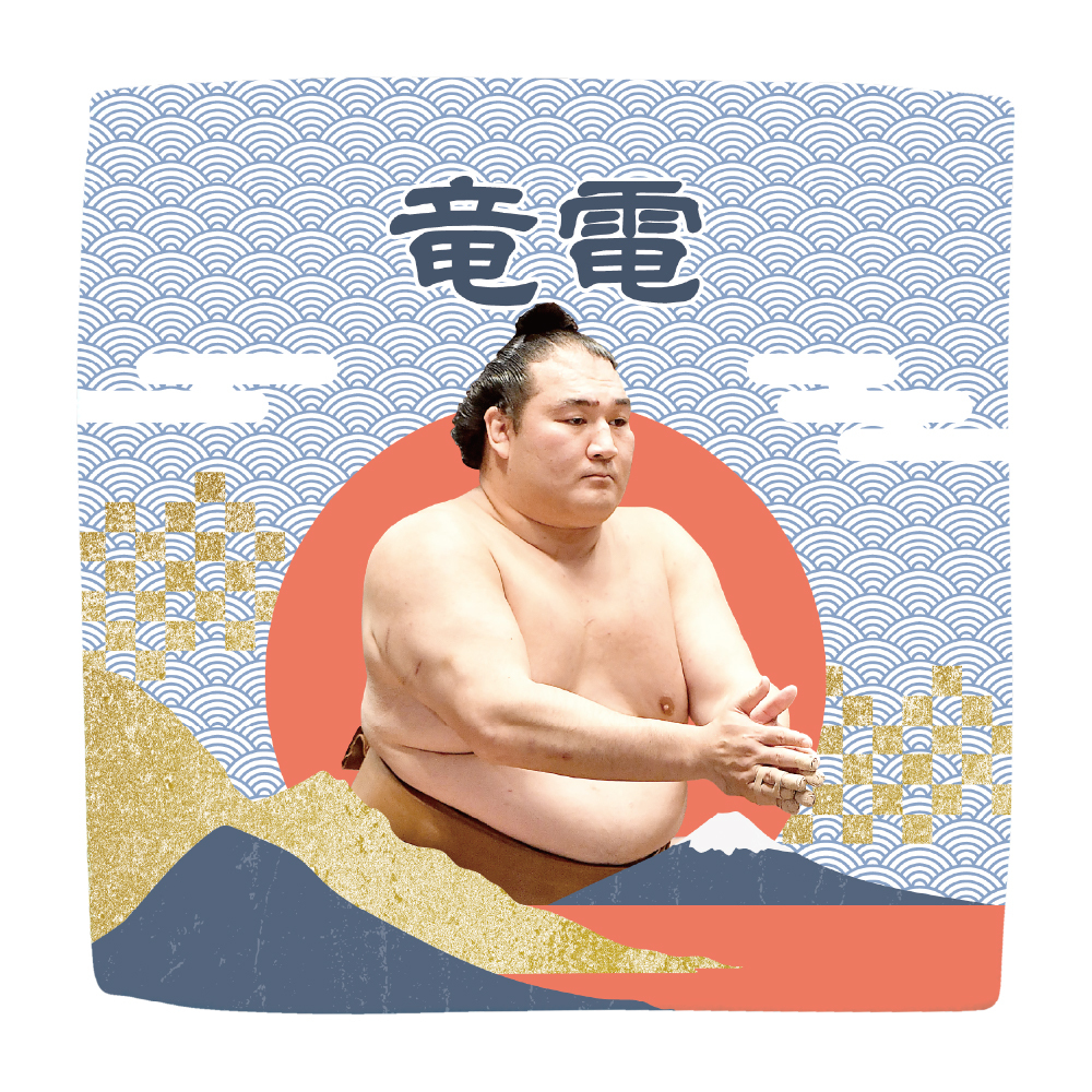 【応援グッズ】力士ハンカチ（青海波）