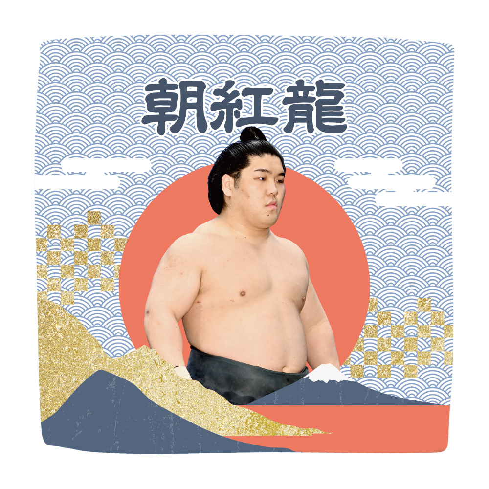 【応援グッズ】力士ハンカチ（青海波）