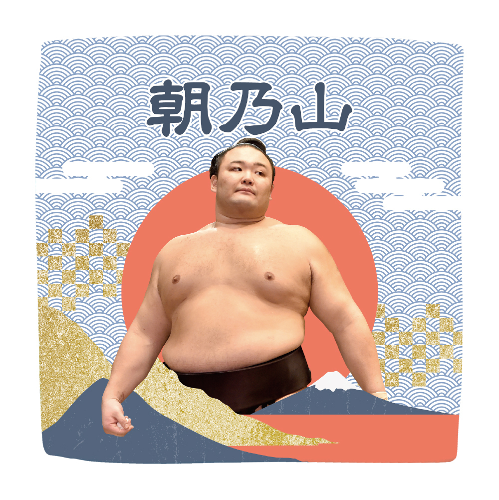 【応援グッズ】力士ハンカチ(青海波)