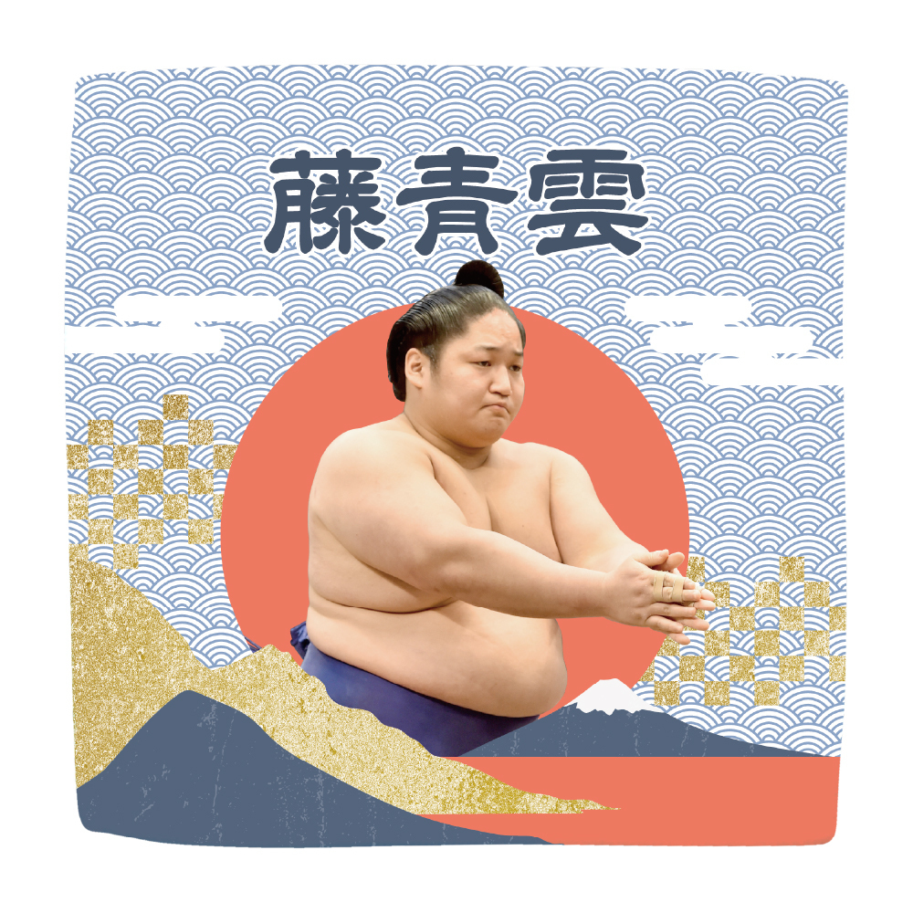 【応援グッズ】力士ハンカチ(青海波)