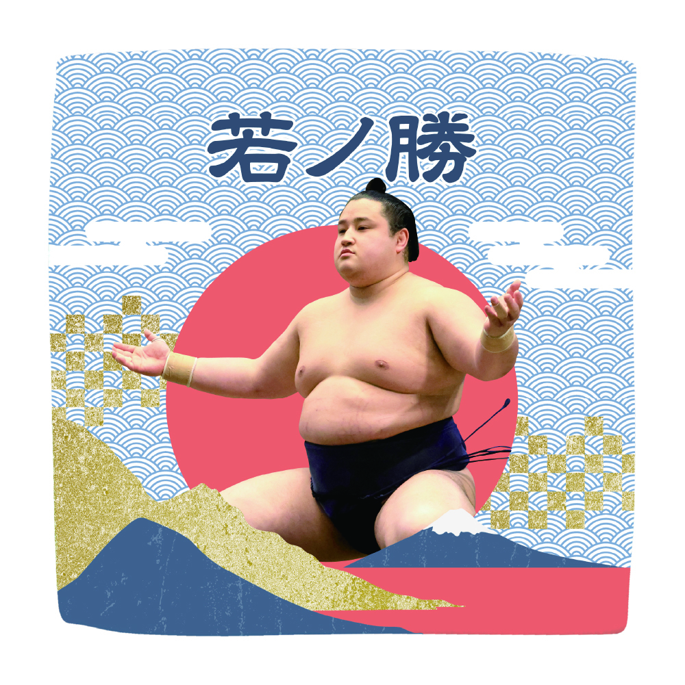 【応援グッズ】力士ハンカチ（青海波）