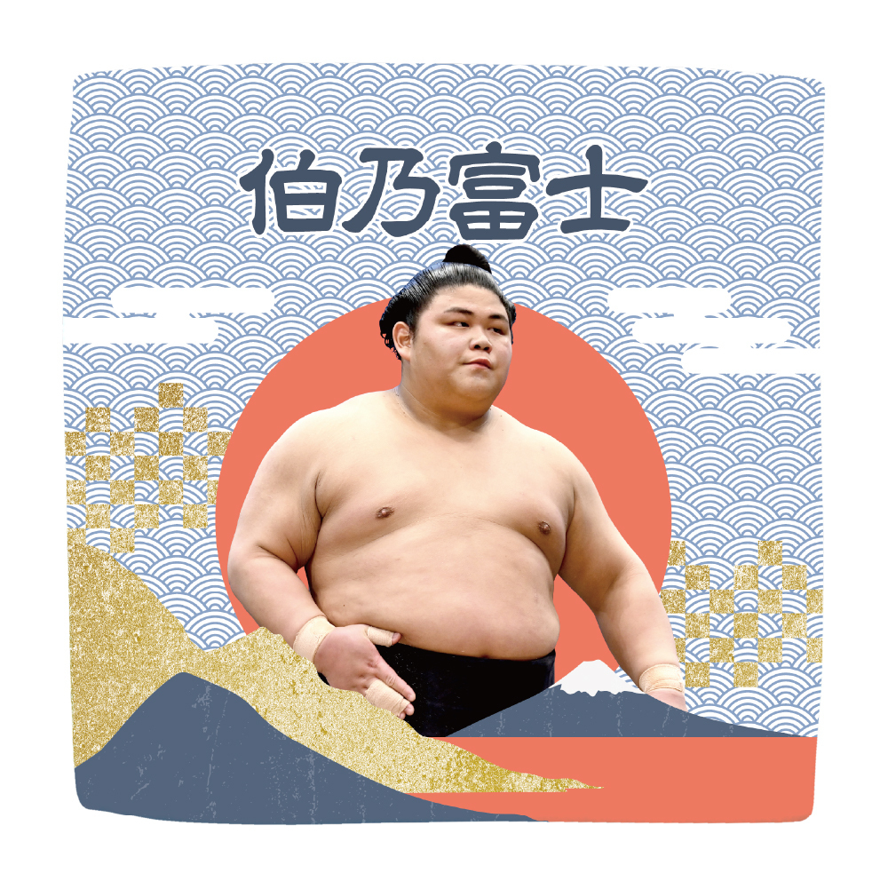 【応援グッズ】力士ハンカチ（青海波）