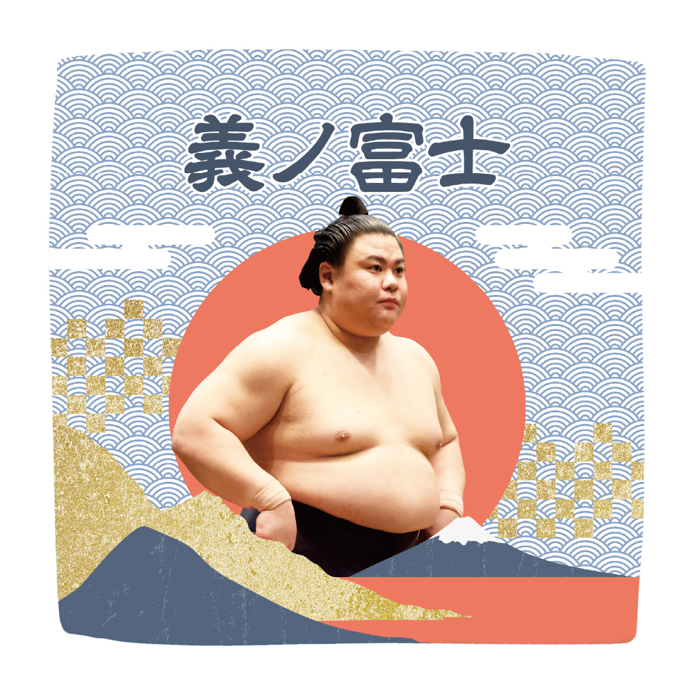 【応援グッズ】力士ハンカチ（青海波）