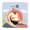 【応援グッズ】力士ハンカチ（青海波）