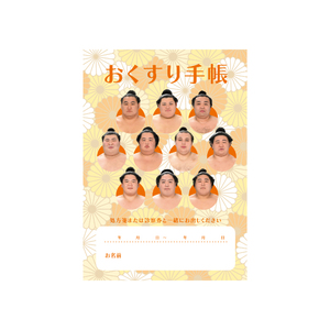 おくすり手帳（ オレンジ / 水色 ）